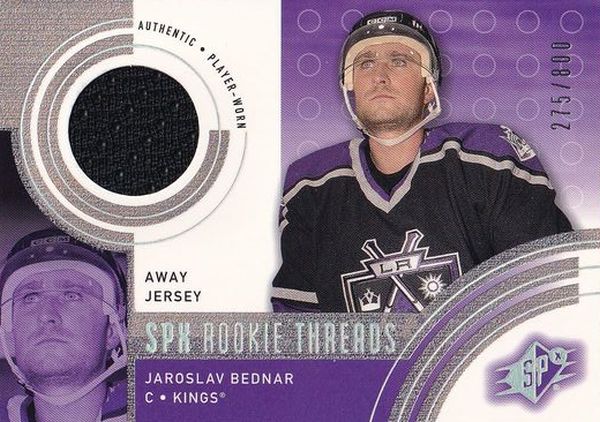 jersey RC karta JAROSLAV BEDNÁŘ 01-02 SPx SPx Rookie Threads /800